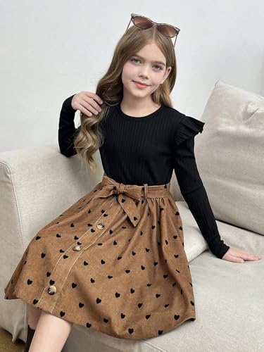 Image of TAGAS Girls Floral Dress | Lavender Flower Print Dressess for Kids | Soft Summer Frock| Casual Birthday & Occasion Wear|