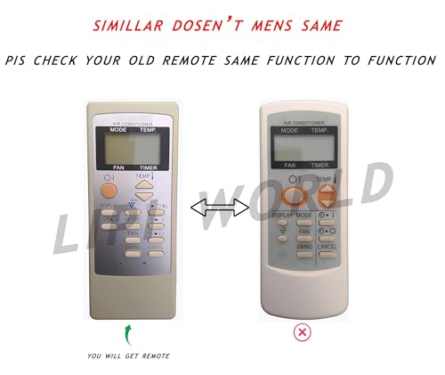 Image of LipiWorld 76 AC Remote Control (Old Remote Exactly Same Remote Will Only Work) Compatible for Sharp AC Remote
