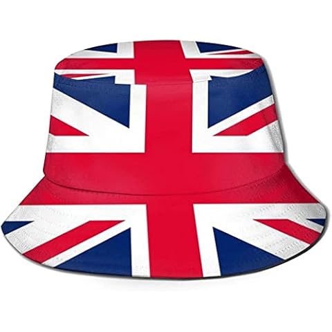 KOLLACHE Union Flag Jack Unisex Reversible Bucket Hat Hats For Women Mens Hats Sun Hat Women Men's Bucket Hats Mens Hat Bucket Hat Men Womens Hat Beach Hats For Women-Large Flag-One Size Cover
