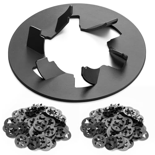 Flutesan 100 Pcs Push Nut Bolt Retainer 3/8 Inch Black Push Nuts Fasteners