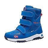 Trollkids wasserdichter Winter Schuh Lofoten, Azurblau/Orange, Größe 36