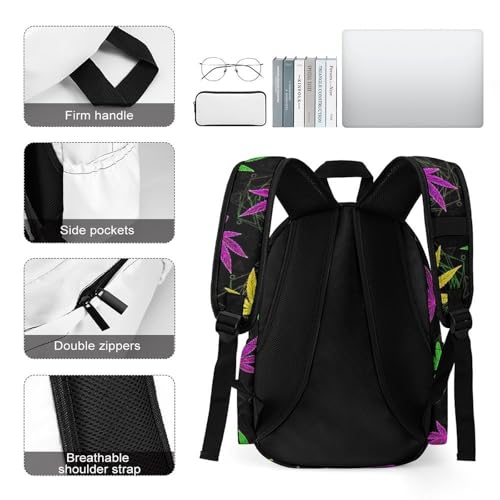 Sac à dos ordinateur portable feuille cannabis mignon et mixte pour PC et tablette
