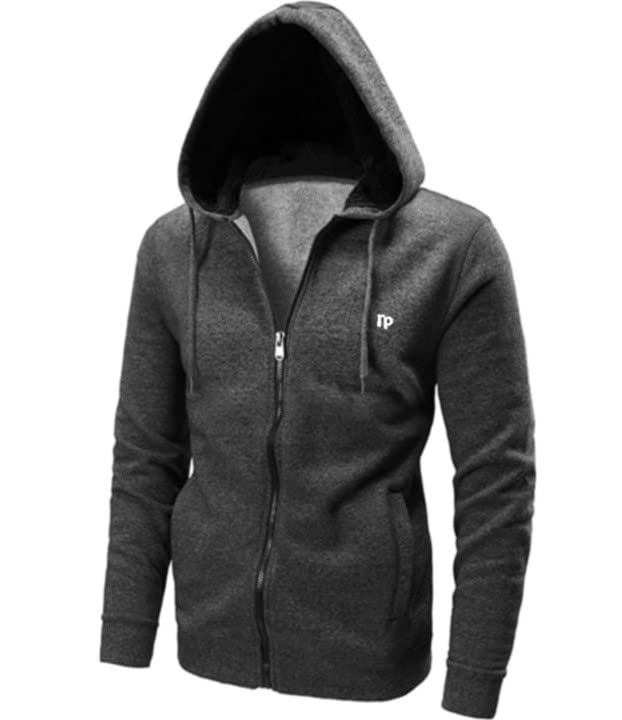 regalia procot Men's Big Boys Zipper Hooded Hoodie Sweatshirt Pullovers Thick Fleece T Shirt for Sports/Winter with Reflective Brand Logo M to 4XL Size-picture-22