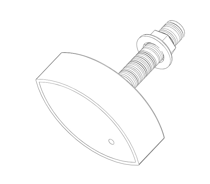 Transducer Thru-Hull Mount 85 To 135 kHz CHIRP Medium Frequency 600 Watt Power 26 Foot Cable Bronze