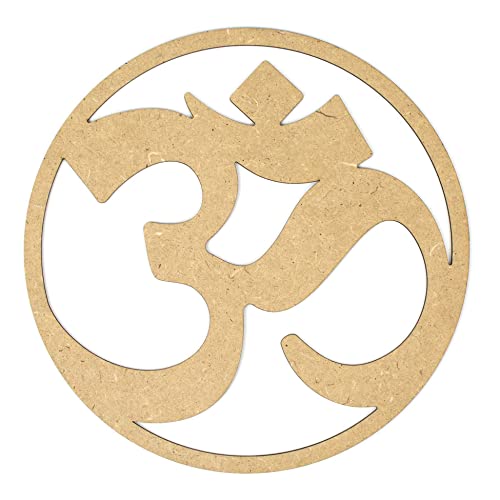 CONTRAXT Mandala om aum meditation accessoires. Cadre tableau sculpté bois cadeau decoration zen mandala deco mural decoratif geometrie sacree meditation esoterisme zen art bois salon (Om, MDF)