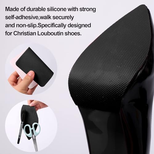 Image of 39 in Black Sole Protector for Louboutin Heel Shoes, Black Sole Protector for Bottom Heels(5 in *39 in)