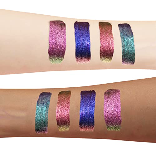 Ymh Beaute Liquid Glitter Eyeshadow, Pigmented, Long Lasting, Quick Drying, Easy To Apply, Loose Glitter Glue For Eye Crystals Makeup (07 Blue - Purple) #TOP3