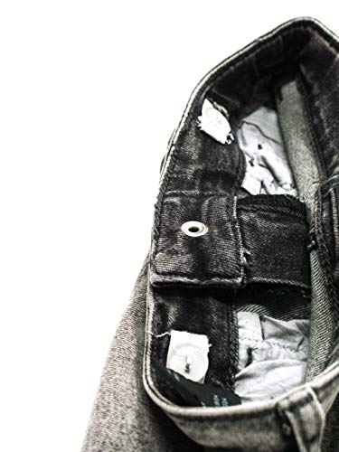 Kidscool Space Kids Rasgado Buracos Fashion Faixa elástica interna jeans slim, Preto, 5-6 anos