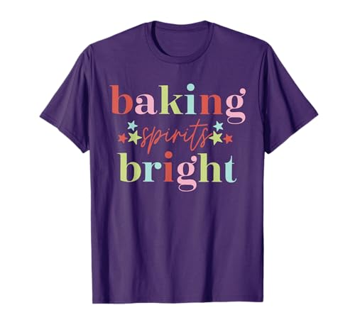 Retro Funny Christmas Baking Spirits Bright Cookie Cute Xmas T-Shirt