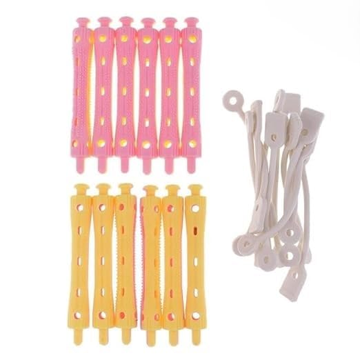 MOOLYAVAAN PRODUCTS 12pcs Hair Perm Rods Set, Cold Wave Rods,Short Curlers Rollers, Set Salon Plastic Perming Rods Hair Curling Roller Hairdressing Styling Tool For unisex.-picture-34