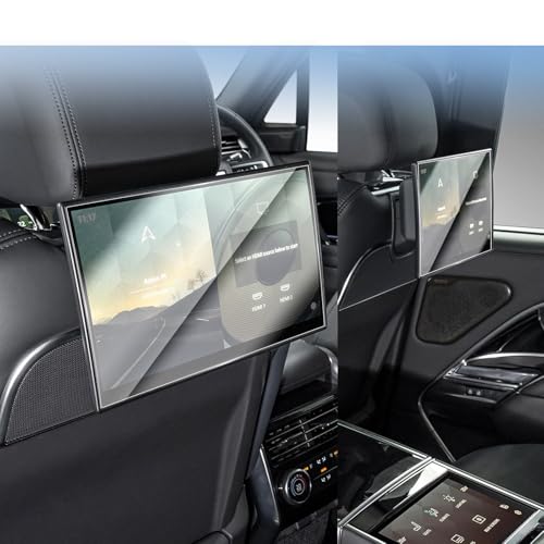 APKPKPKU 2 PCS for 2023 2024 2025 2026 Range Rover SV/Sport Rear TV Screen Protector Tempered Glass 9H for 2026 Range Rover Sport Interior Modification Accessories [No Glare & Fingerprint]