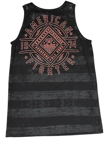 American Fighter Boy's Tank Top Shirt (US, Alpha, Medium, Regular, Regular, Black (BRICHWOOD))
