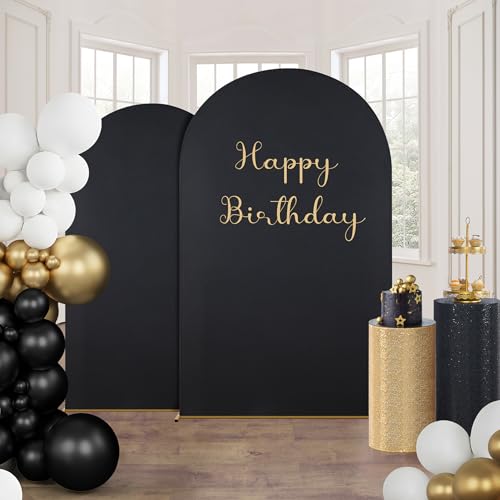 Set 2 Fundas Laqueadas para Arco de Fondo Negro 7.2ft y 6ft miniatura 1