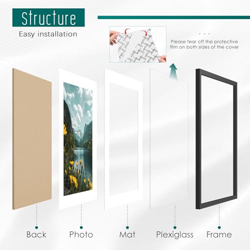 Image of Picrit 30x40 Black Picture Frame, Poster Frame for Wall, 3 Pack