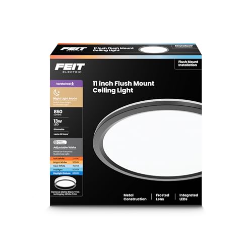 Feit Electric 11" Round LED Flat Panel Light, Adjustable White