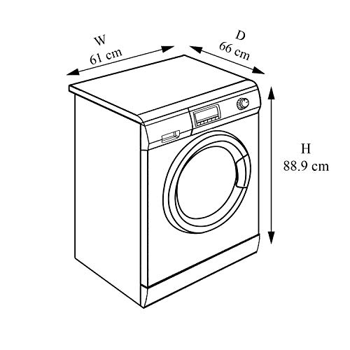 Image of Stylista Washing Machine Cover Compatible for Bosch 10 Kg Fully-Automatic Front Loading WGA254A0IN, Lattice Pattern Red