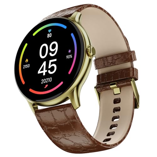 Image of Fire‑Boltt Phoenix Classic Round Smart Watch 1.39″ HD Display with Bluetooth Calling,AI Voice Assistant,SpO2 & Heart Rate Monitor, 120+ Sports Modes,IP67 Waterproof Smart Watch for Men & Women - Brown