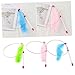 BESPORTBLE 3 Pcs Colorful Cat Teaser Wand with Steel Wire and Plastic Skid Handles for Interactive Cat Exercise and Play at Home Random Mixed Colors Random Color