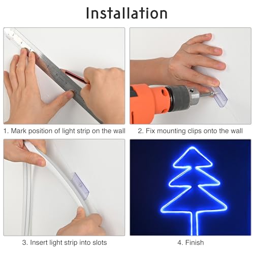 Yescom Kit de Luces Neon Led RGBW 100ft IP65 miniatura 7