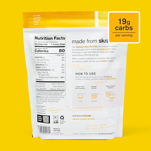 Image of Skratch Labs Hydration Sports Drink Mix - Real‑Fruit Electrolyte Powder for Fast Hydration & Endurance | Mango | 60 Servings | Vegan, Non‑GMO, Clean Ingredients
