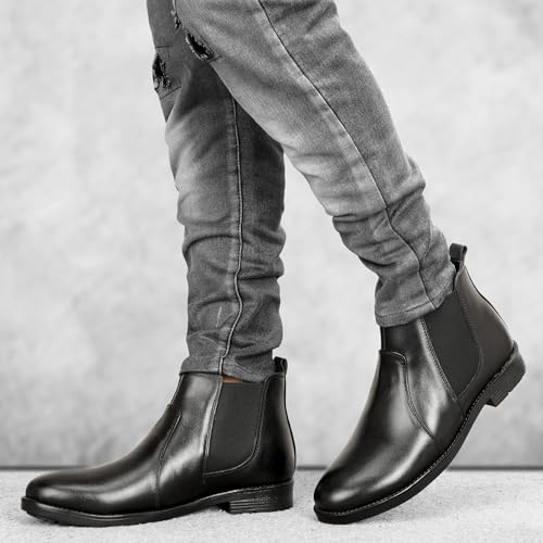Image of Leatherful Chelsea boots for Men | Full Grain Leather | Genuine Leather | Smart Casual | Office, Party
