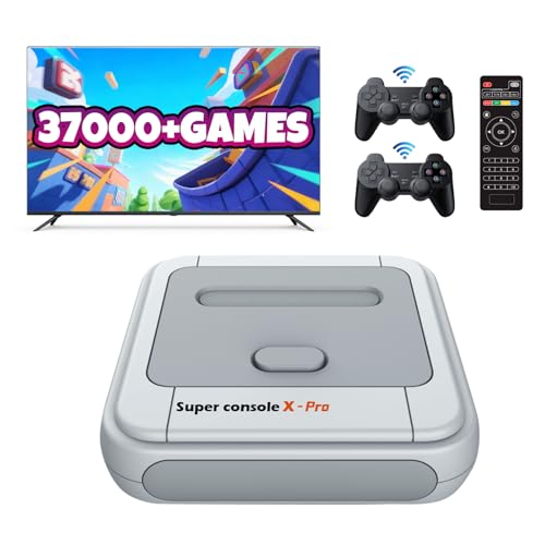 Super console X-Pro 本体とコントローラー2個 Kinhank Super Console X Pro,Retro Video Game Console with 55,000+