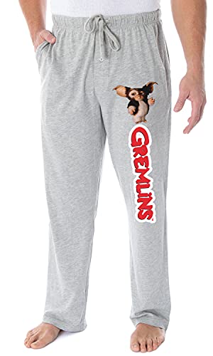 Gremlins Men's Gizmo And Classic Movie Script Logo Loungewear Sleep Bottoms Pajama Pants