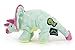 goDog Dinos Frills Squeaky Plush Dog Toy, Chew Guard Technology - Teal, Small