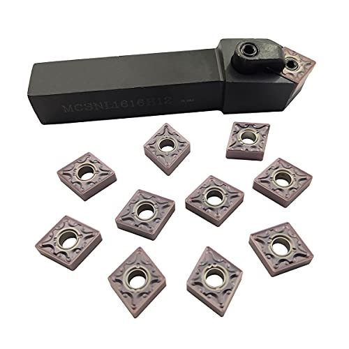 Yangzhoumi MCSNL1616H12+ CNMG120408 1 Pcs Mcsnl1616H12 Lathe Turning Tool Holder + 10Pcs Cnmg120408-Ma Vp15Tf Carbide Insert Turning Tips Tool thumb #5