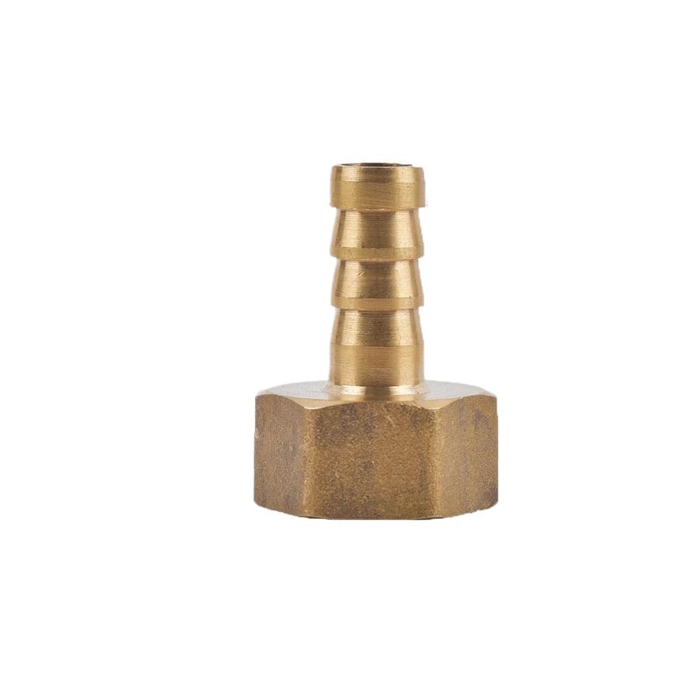 Hose Barb Adapter 1pc Female Thread 1/2inch Tube, 8 10 19 16mm Brass Barb Pneumatic Pagoda Connector, Water Oil Hose Fitting(10 MM)
