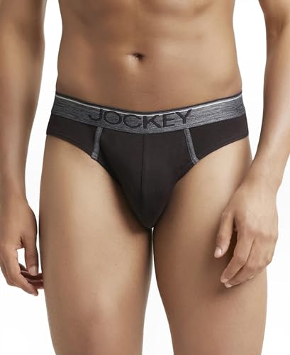 Image of Jockey 8044 Men's Super Combed Cotton Rib Solid Brief with Ultrasoft Waistband