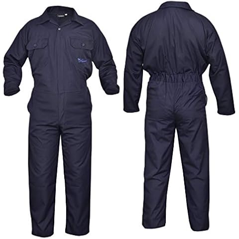 SHYNE KILTS U.K Navy Blue Men's Coverall Overalls Boiler Suit Coveralls Work Wear Mechanics Boilersuit (M) Cover