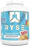 RYSE Loaded Protein Powder - Skippy Peanut Butter - 25g Whey Protein Isolate & Concentrate with Prebiotic Fiber & MCTs - Low Carb, Low Sugar, Digestive-Friendly - 54 Servings / 4 lb Tub