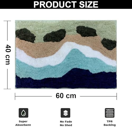 Image of Luxe Home Super Soft Canada Cloud Bath Mat Non-Slip Machine Washable Bathroom Mat for Home, Bedroom and Living Room (40x60 cm) - Pack of 1