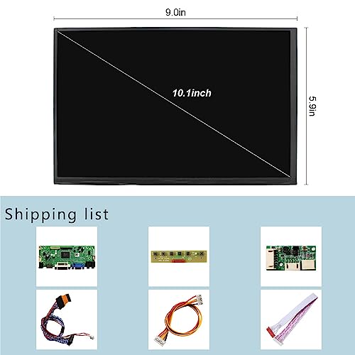 Image of VSDISPLAY 10.1'' 1920x1200 LCD Screen VS101WUM-N20 with DVI VGA LCD Board | 16:10 Display Monitor