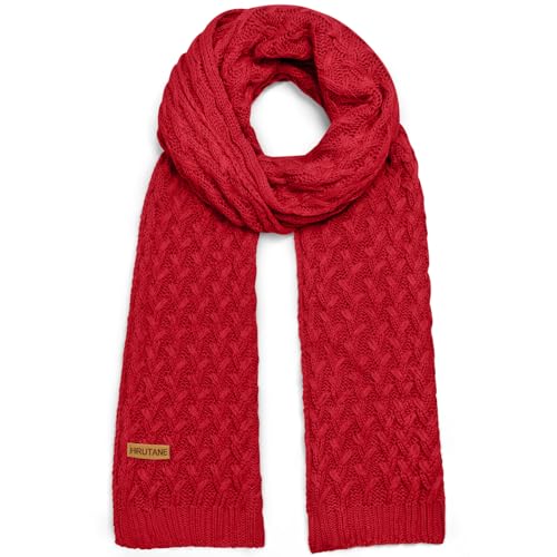 HRUTANE Winter Scarf for Women, Chunky Ribbed Knit...