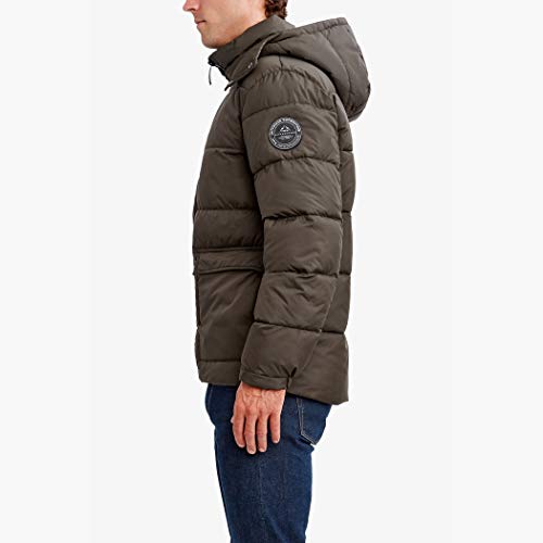 Image of HFX Men's Puffer Jacket With Hood, Water and Wind Resistant