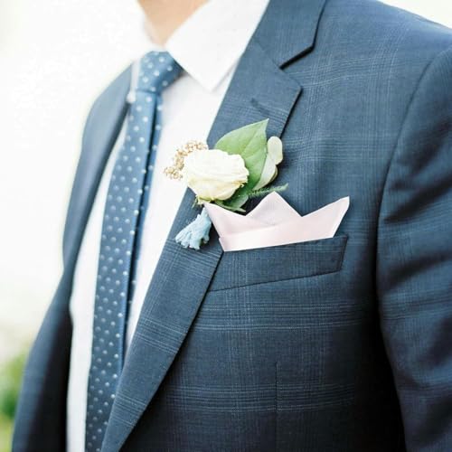 Image of DAISYSILK Pocket Squares for Men, 100% Mulberry Silk Pocket Square, Luxury Men's Pocket Square for Suits & Tuxedos