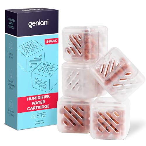 Image of Humidifier Water Cartridge (5-Pack) Compatible with LEVOIT, GENIANI, EVERLASTING, Universal Humidifier Cleaner, Demineralization Cleaning Cartridges - Water Replacement Tablets