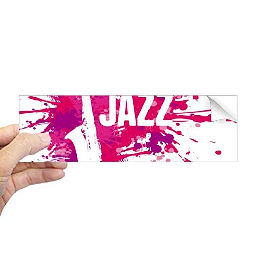 Autocollant rectangulaire fenêtre sax jazz sticker musique adhésif