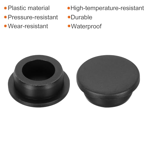 Image of MECCANIXITY 3pcs T-Shaped Silicone Plugs 29mm 1-1 /8 Inch Dia Snap in Plug Hole Seal Cover Round Rubber Stopper for Kitchen Rubber Bulkheads Waterproof Sealing Plugs Black