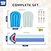 TOY Life Giant Shark Water Slides for Kids 20Ft Waterslide Backyards Lawn with 2 Bodyboards, 2 Lane Slip Splash and Slide Summer Toys with Built-in Sprinkler for Backyard Outdoor Shark Water Toys Fun