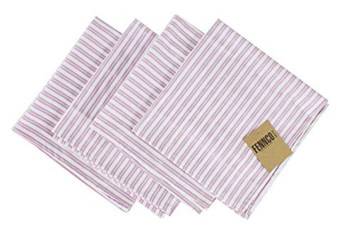 Servilletas de Tela Rayadas Cuadradas 20 x 20 Pulgadas Set x4 miniatura 2