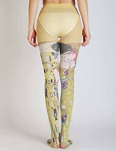 Image of Sahabowi Women Tights, Sheer High Waist Pantyhose, Vintage Control Top Stockings