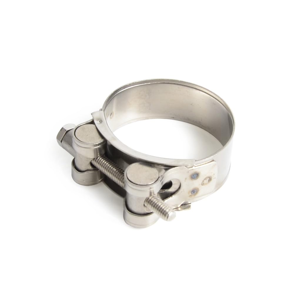 Pince de serrage d'échappement de 31 mm à 62 mm, colliers de serrage en acier inoxydable pour tuyau d'échappement moyen, connexion d'installation de joint fixe, 44,47 mm