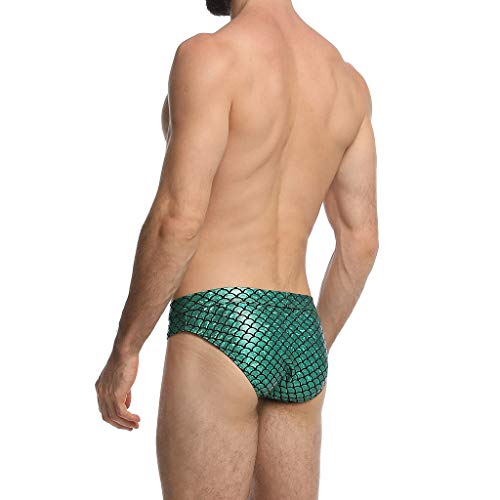 AGJGFM Men's Thong Underwear Sexy Bulge Pouch Briefs Fish Scales Swimming Trunks Mens Bathing Suits, Medium3