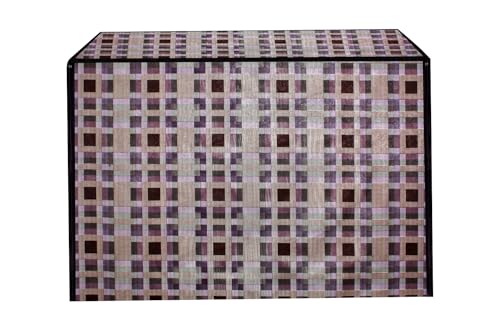 Image of Stylista Waterproof Front Load Washing Machine Cover Compatible for Haier 8 kg, Mosaic Pattern Magenta