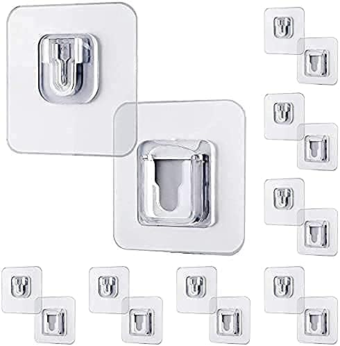 CVD Transparent Self Adhesive Plastic Male/Female Wall Sticker Hooks Waterproof Sticky Hook for Home, Kitchen and Bathroom (Pack of 10) (B0D26C4HGS) Amazon Price History, Amazon Price Tracker
