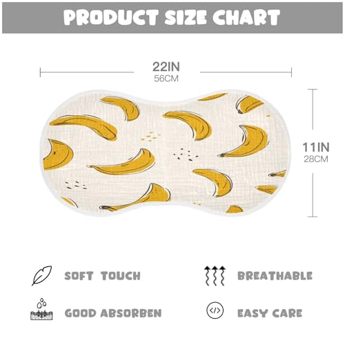 Kigai Bananas Baby Burp Cloths Extra Soft and Absorbent Burping Rags Cotton Burping Clothes Baby Washcloths for Newborn Boys Girls - 1 Pack4
