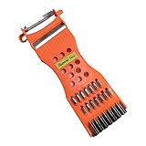 Heavens Tvcz Pelador de cocina multifuncional, rallador, herramienta de rebanador de 6.7 pulgadas de largo para verduras, frutas, queso duro, chocolate y mucho más.